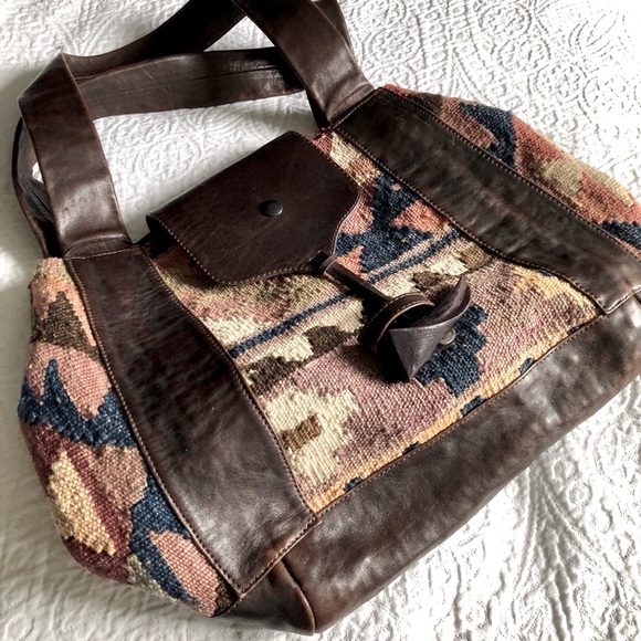 Calleen Cordero Leather and Kilim Shoulder Bag - Picture 3 of 13